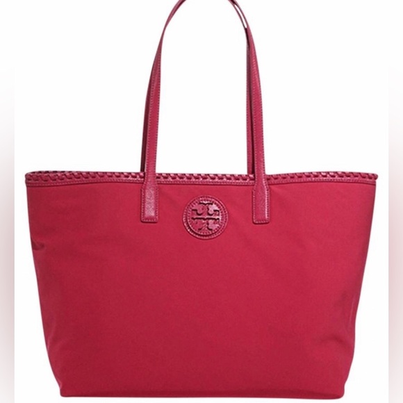 Tory Burch Handbags - TORY BURCH EAST/WEST MARION NYLON/LEATHER XLARGE TOTE• STYLE # 41149607 EUC